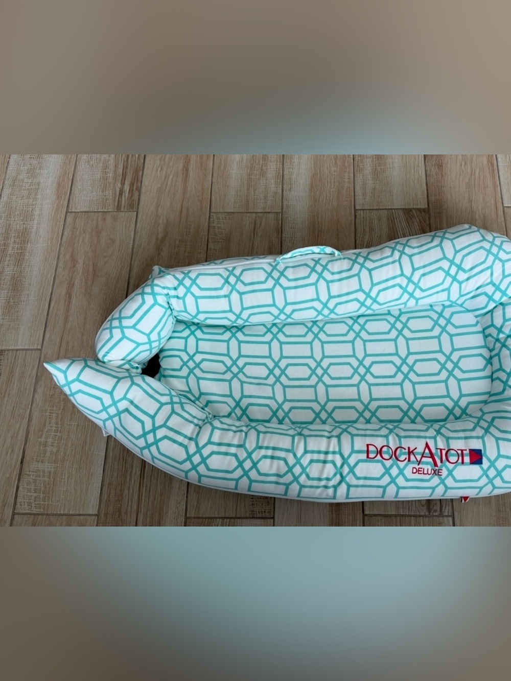 DockATot Deluxe+ Dock Infant Lounger - Minty Trellis for 0-8 Months - Picture 13 of 14
